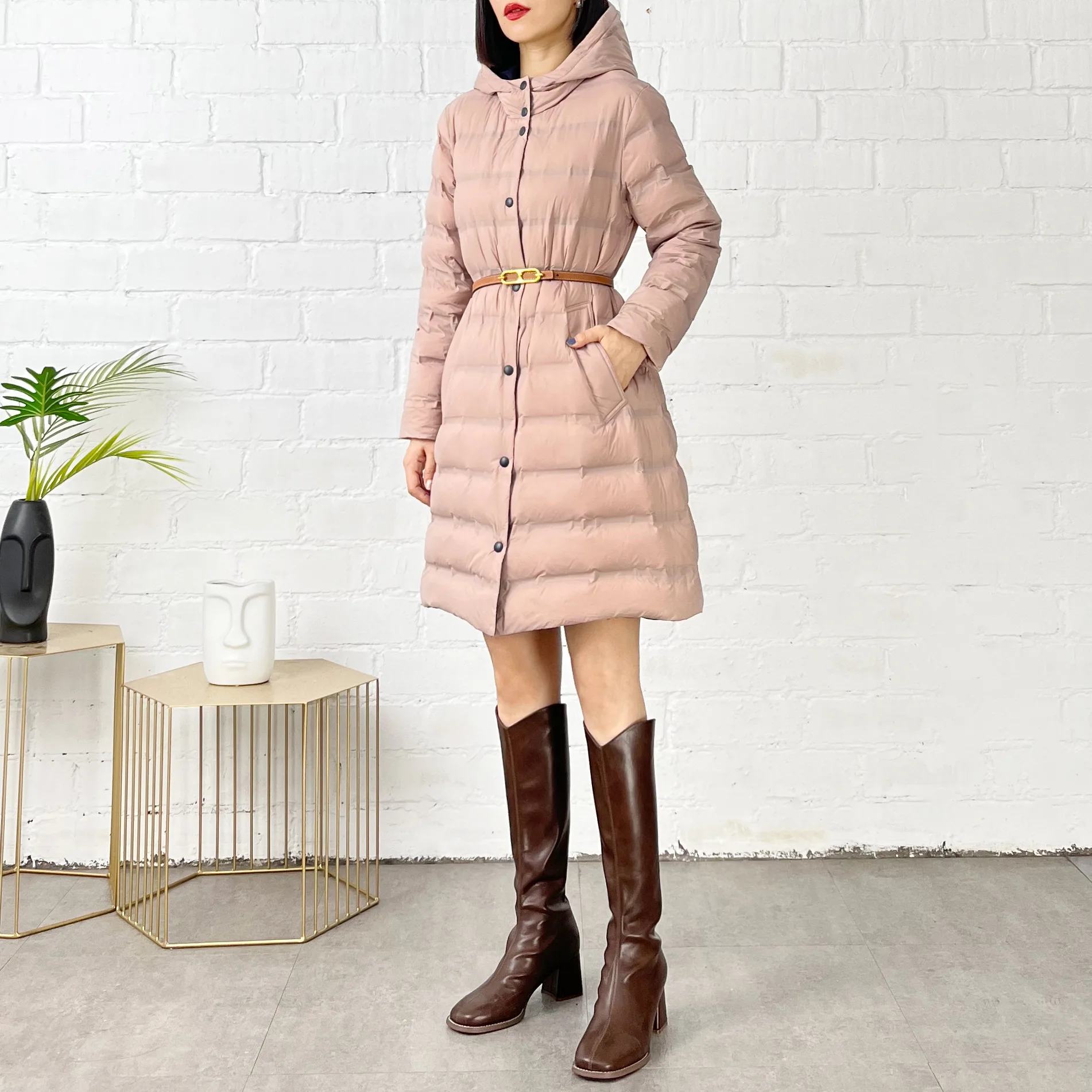 Women Jacket 90% White Duck Down Hooded Long Coat Reversible Thin City Casual Thermal Storage Winter Coats Jackets Snow Clothes