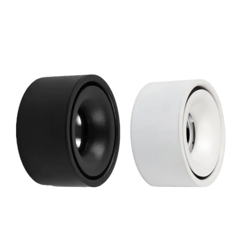 Фото Круглый светодиодный потолочный прожектор COB 5W7W10W L гостиная накладной светильник черный/белый/золотой светодиодный светильник без водителя AC/DC 12 ~ 24 В №2