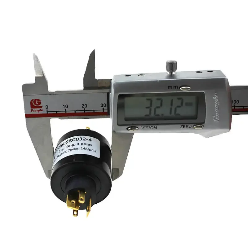 YUMO Контактное кольцо SRC032-4 4-контактный вращающийся разъем 32 мм