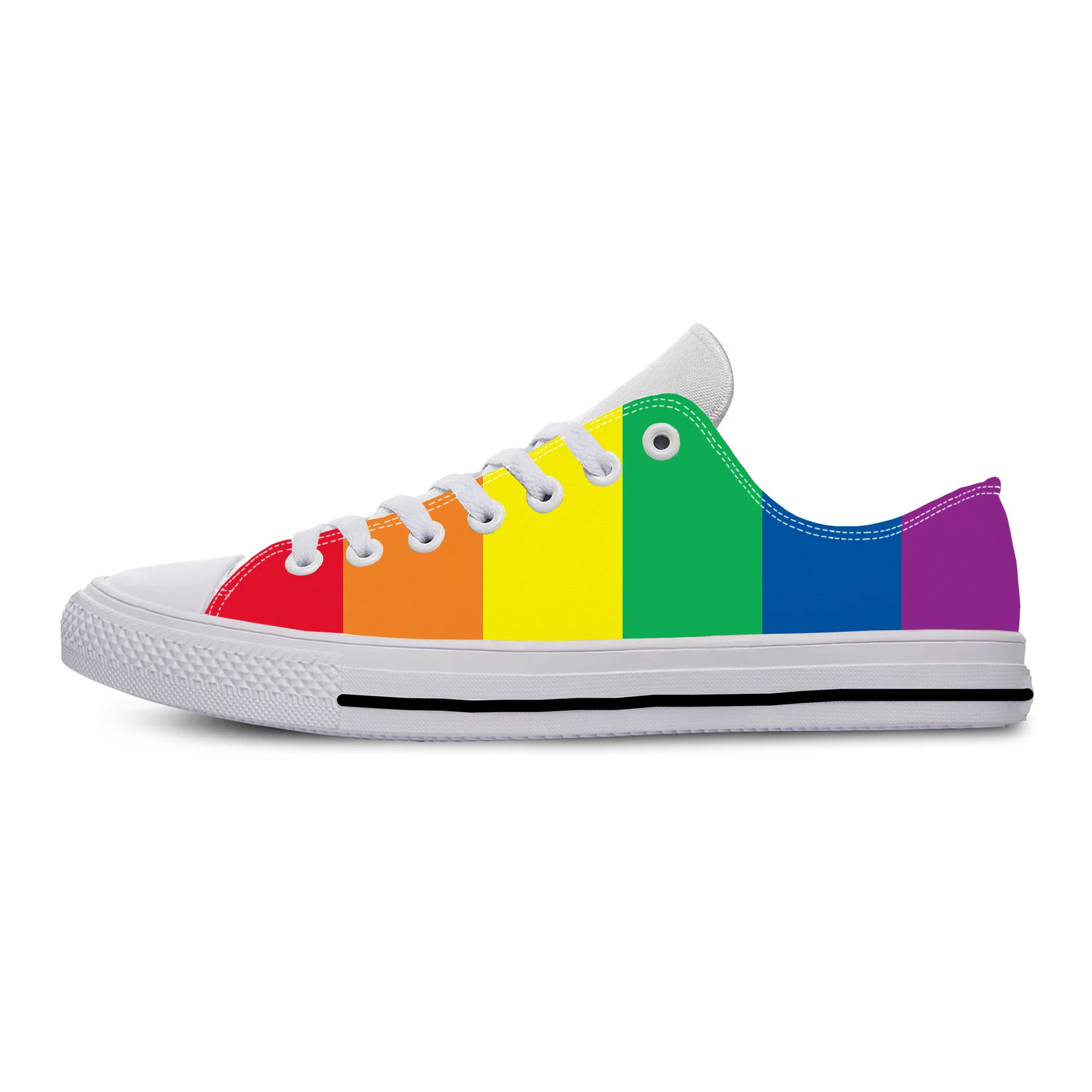 

Женские и мужские повседневные кроссовки, легкие дышащие кроссовки с низким верхом и 3D принтом, с флагом лесбиянок