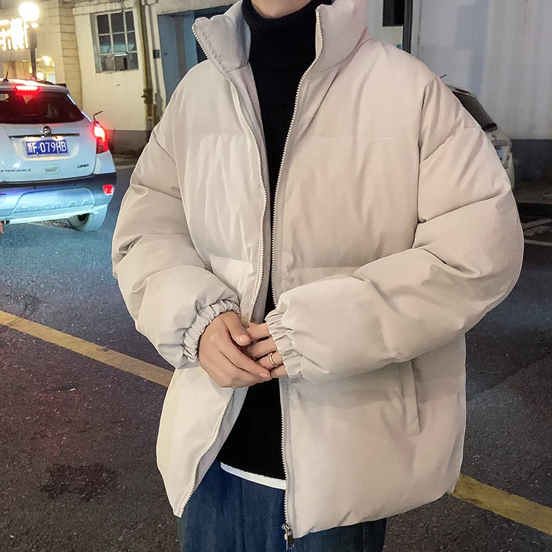 

Streetwear Harajuku Warm Winter Parkas Men Solid Casual Men's Cold Jacket Oversize Women's Winter Coats
