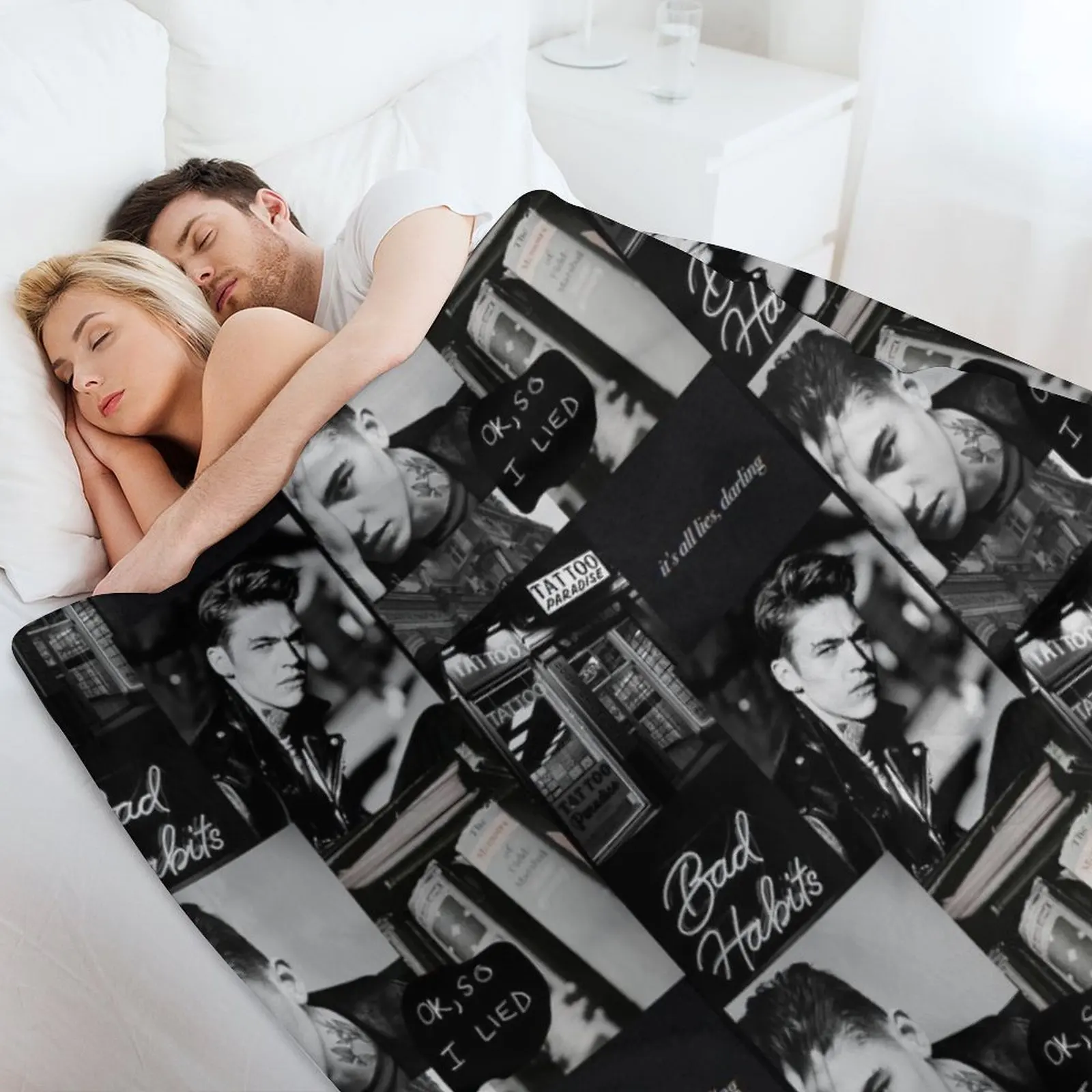 Hardin Scott/Hero Fiennes-Tiffin Bad Habits/Поперек одеяло среда ретро одеяла