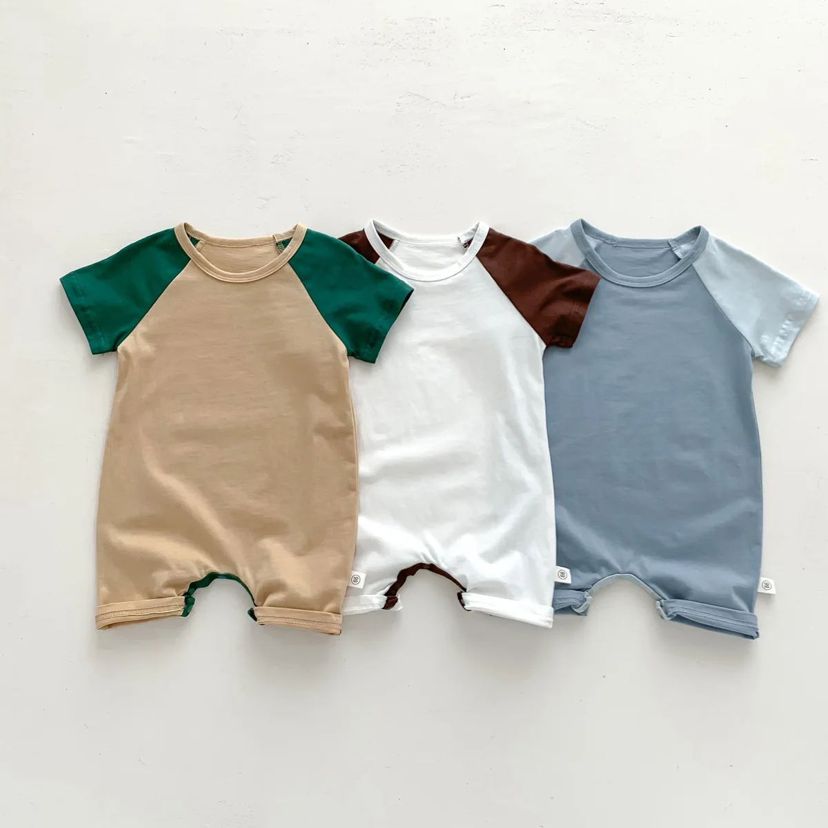 

Детский комбинезон с короткими рукавами, тонкий хлопковый комбинезон свободного покроя для новорожденных мальчиков, одежда для малышей, лето 2023