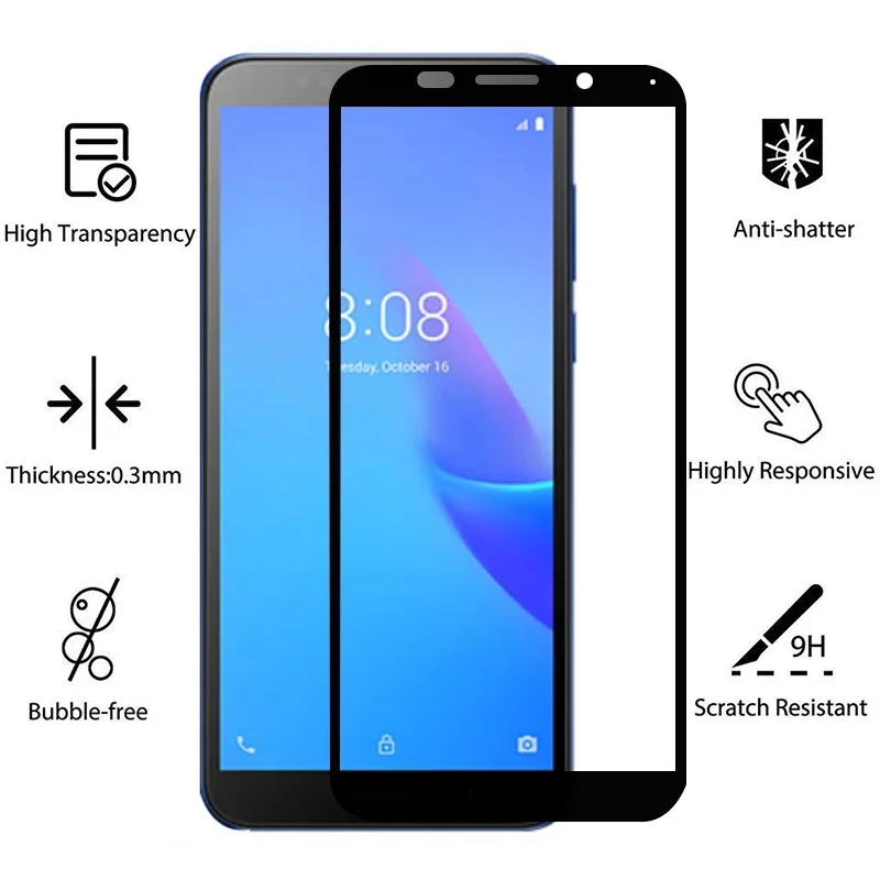 Защитное закаленное стекло 9d для huawei y5 lite y6 y7 prime pro y9 2018 Защита экрана huawe huawi y 5 6 7 9