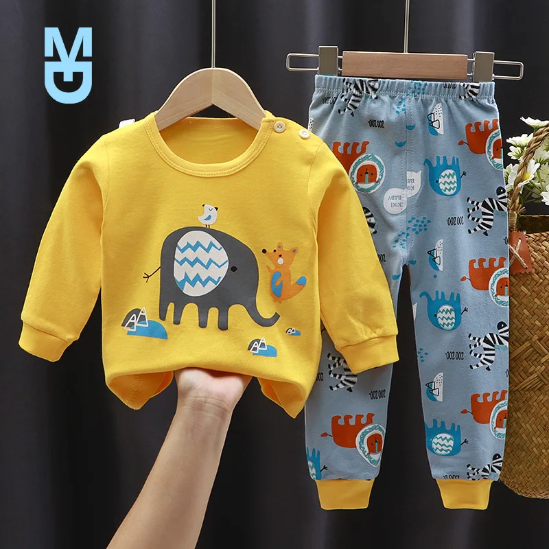 

New Baby Girls Clothes 2pcs born Baby Girls Cartoon Clothing Autumn Winter Cartoon Cotton Shirt Baby Boy Clothes Set Long-Sleeve