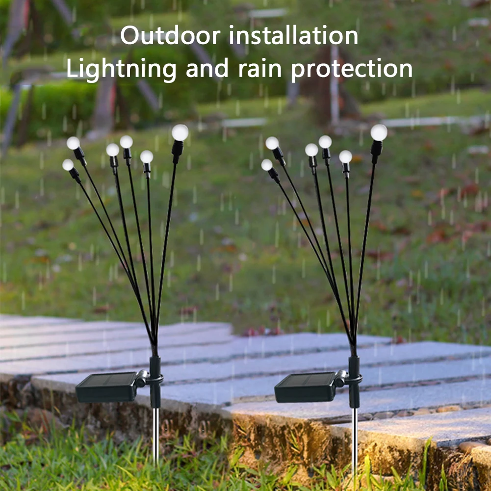 

Portable Solar Lawn Light Led Dynamic Swing Firefly Light Ground Plug Outdoor Garden Landscape Light Atmosphere Decorative Light