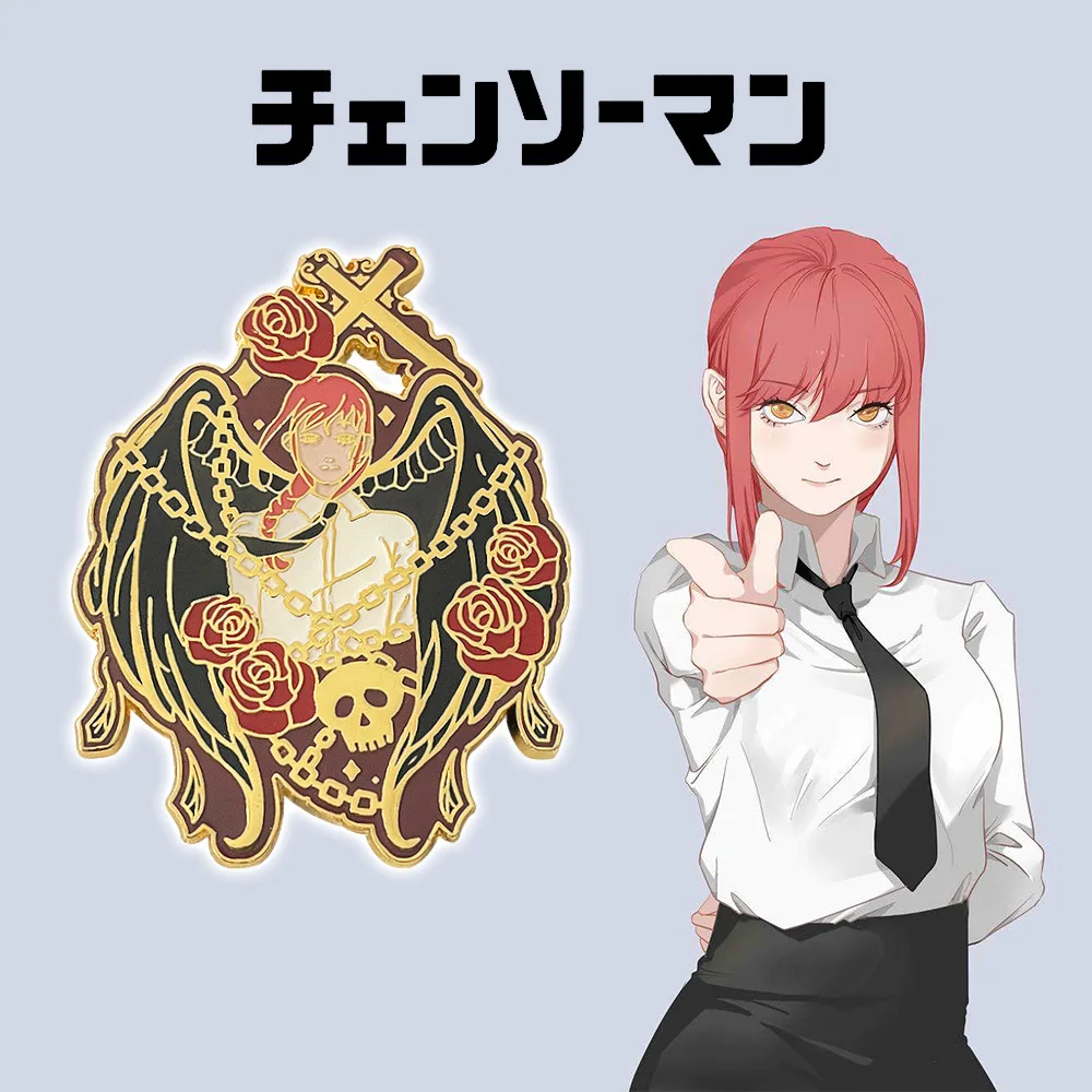 

Anime Chainsaw Man Makima Badge Brooch Pochita Denji Pins Brooches Button Decor Toy Collection Toy Cosplay