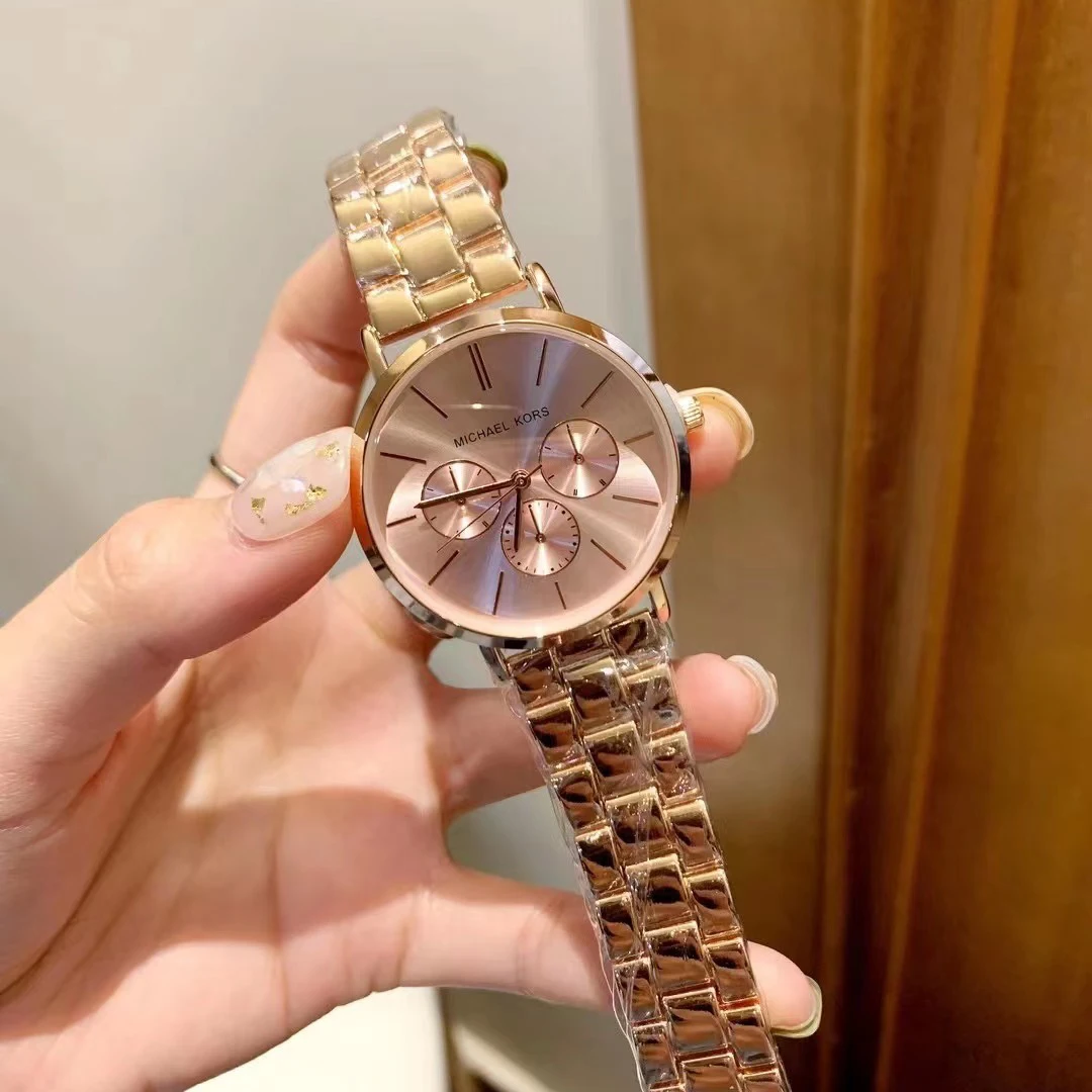 Фото Женские наручные часы Michael Kors 2026: минималистичный дизайн, роскошные, из нержавеющей стали, с большим круглым циферблатом, кварцевые, модный подарок для леди №3