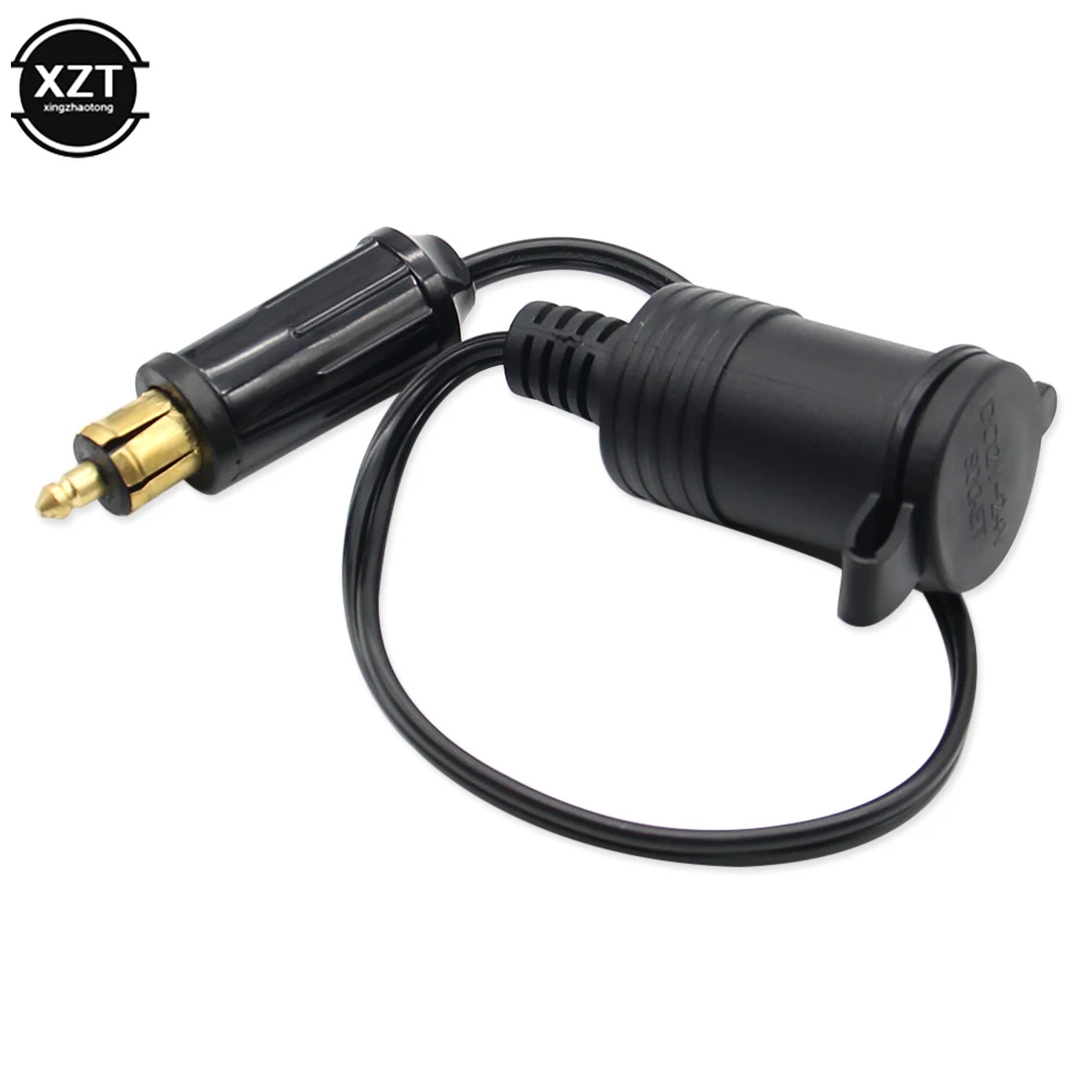 

DC 12V 24V EU Plug For BMW DIN Hella Motorcycle Charger Socket Outlet Convert To Car Cigarette Lighter Adapter Power Lead Cables