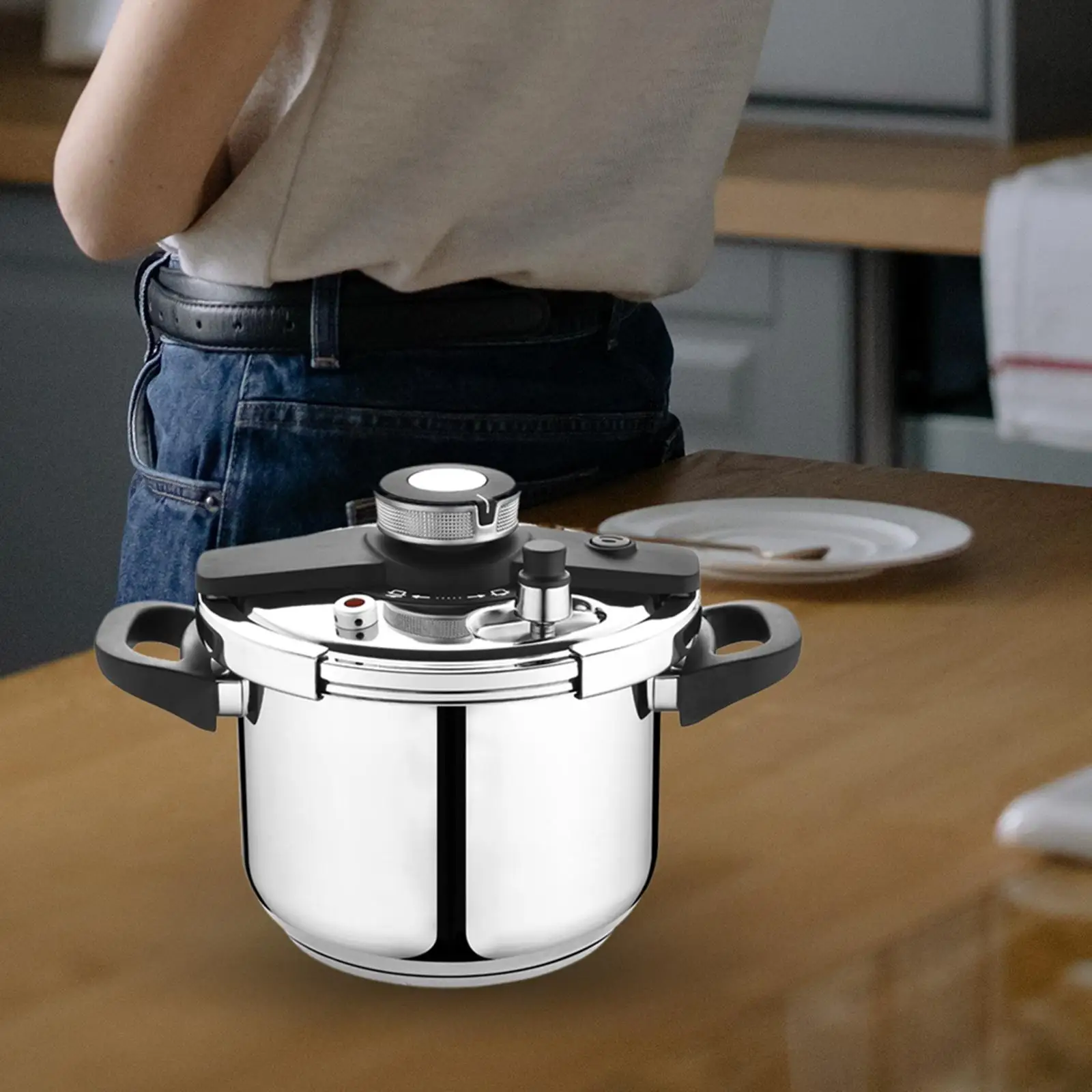 

Deep Pressure Pan Stainless Steel Gland Type Cooker for Camping Hotel Picnic