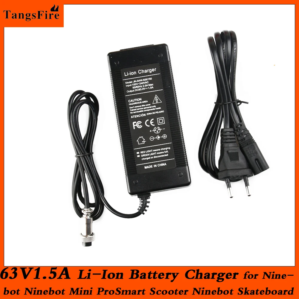 

TangsFire 63V 1.5A Battery Charger Supply for Ninebot Ninebot Mini ProSmart Scooter Ninebot Skateboard Accessories
