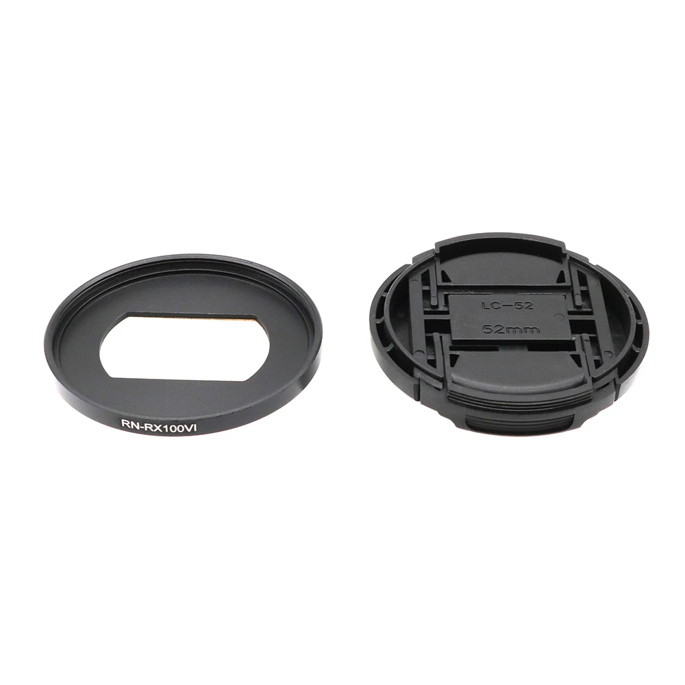 

For Sony RX100 VI / RX100 VII 52MM Filter Adapter Ring with Lens Cap 3M Sticker Strap for 52mm UV CPL ND Filters
