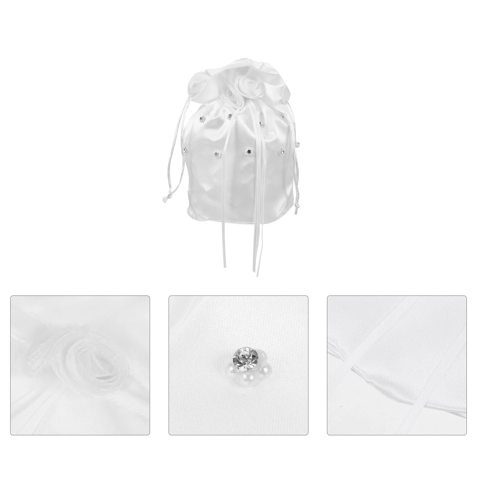 

Bag Wedding Bridal Purse Drawstring Satin Money Handbag Pouch Bags Japanese Gift Flower Kimono Bride Party Bridesmaid Favor