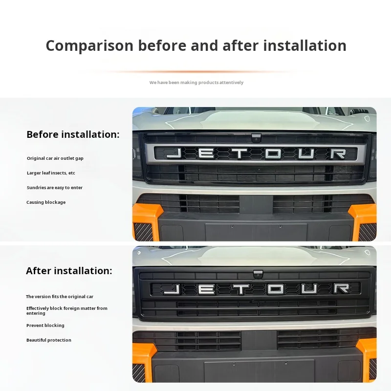 Для Jetour T1 Пряжка Тип Защитная решетка от насекомых Передняя лицевая Пылезащитная