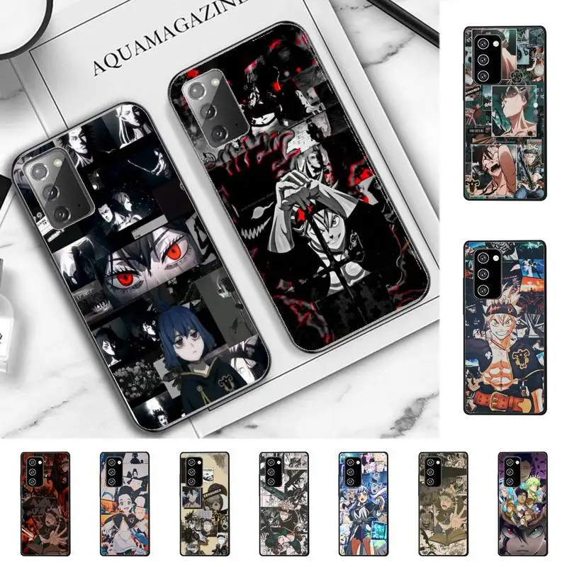 

YNDFCNB Black Clover Phone Case for Samsung Note 5 7 8 9 10 20 pro plus lite ultra A21 12 02