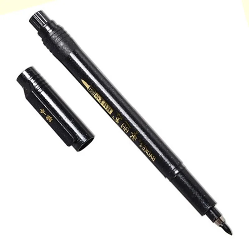 

Черная Кисть для письма со средним наконечником, искусственная фотография, маркер, инструмент, ручка для китайской каллиграфии, Канцтовары ...