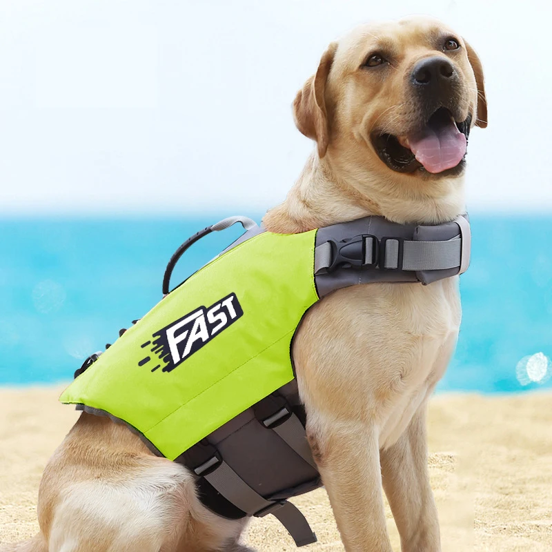 

Reflective Dog Life Jacket Pet Floatation Safety Vest For Big Dogs Small Dogs Surfing Swimming Summer Dog Clothes With Handle