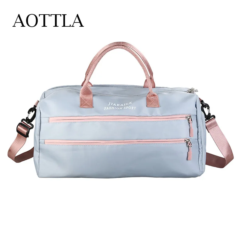 

AOTTLA Travel Bags For Women Shouler Bag Fashion Duffle Bag Classic Solid Color Large Women Bag High Quality New Sports Yoga Bag