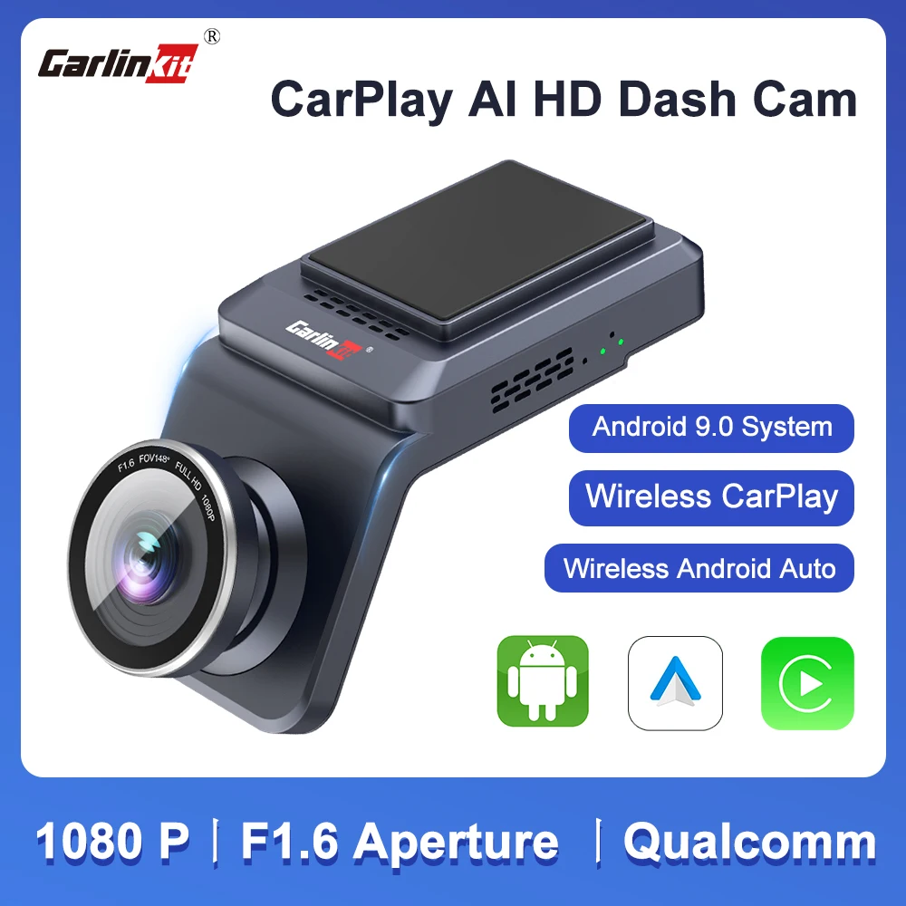 

CarlinKit беспроводной Carplay Ai Box Android Авто HD видеорегистратор 1080P 4G + 64G Qualcomm SDM450 YouTube Netflix Google Play Мини ТВ-приставка
