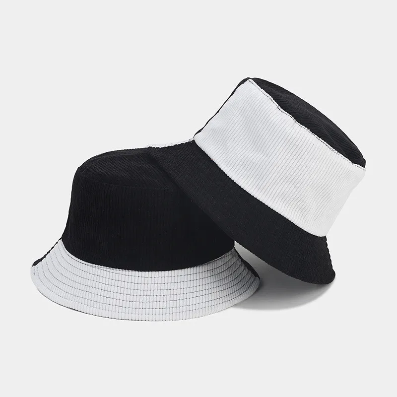 2024 осень зима Вельветовая однотонная теплая Рыбацкая шляпа Панама шапка для