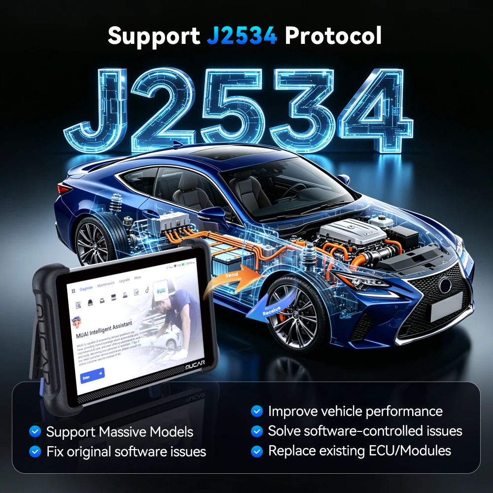 Фото Диагностический инструмент MUCAR 892BT Pro OBD2 J2532 CAN FD/DOIP, сканер OBD 2, топологическое картирование, диагностика всех систем, 35 функций сброса, кодирование ЭБУ. №3