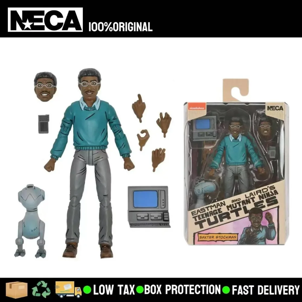 Spot NECA Teenage Mutant Ninja Turtle TMNT Dr. Fly Can Move My Hand To Do Laser Genuine Model Gifts.