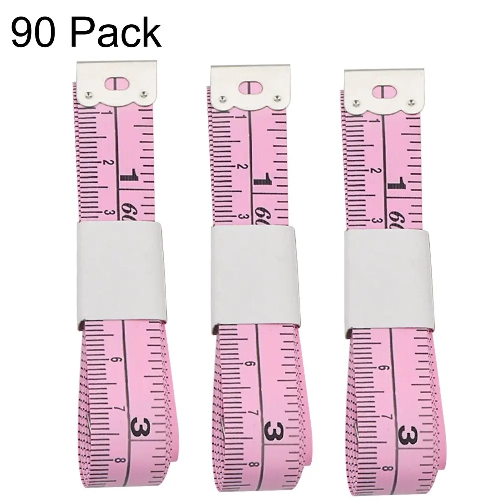 

1pc 155cm/60inch Body Measuring Ruler Sewing Tailor Tape Measure Soft Flat Sewing Ruler Meter Sewing Measuring Tape Random Color