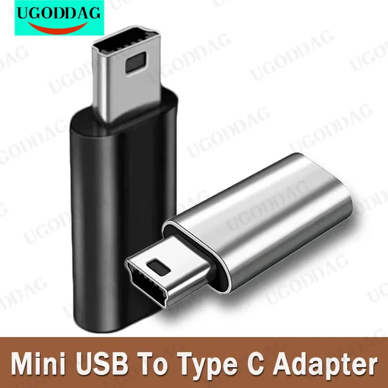 Фото Адаптер Mini USB-Type C Мужской разъем Mini USB-Female USB C для передачи данных для Gopro Hero Gamera GPS-приемник Концентраторы №1
