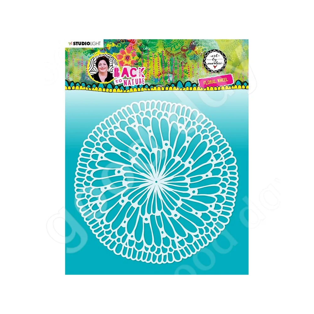 

Arrival 2022 New hot sale Floral Wheel Stencil Scrapbook Diary Decoration Embossing Template Diy Greeting Card Handmade