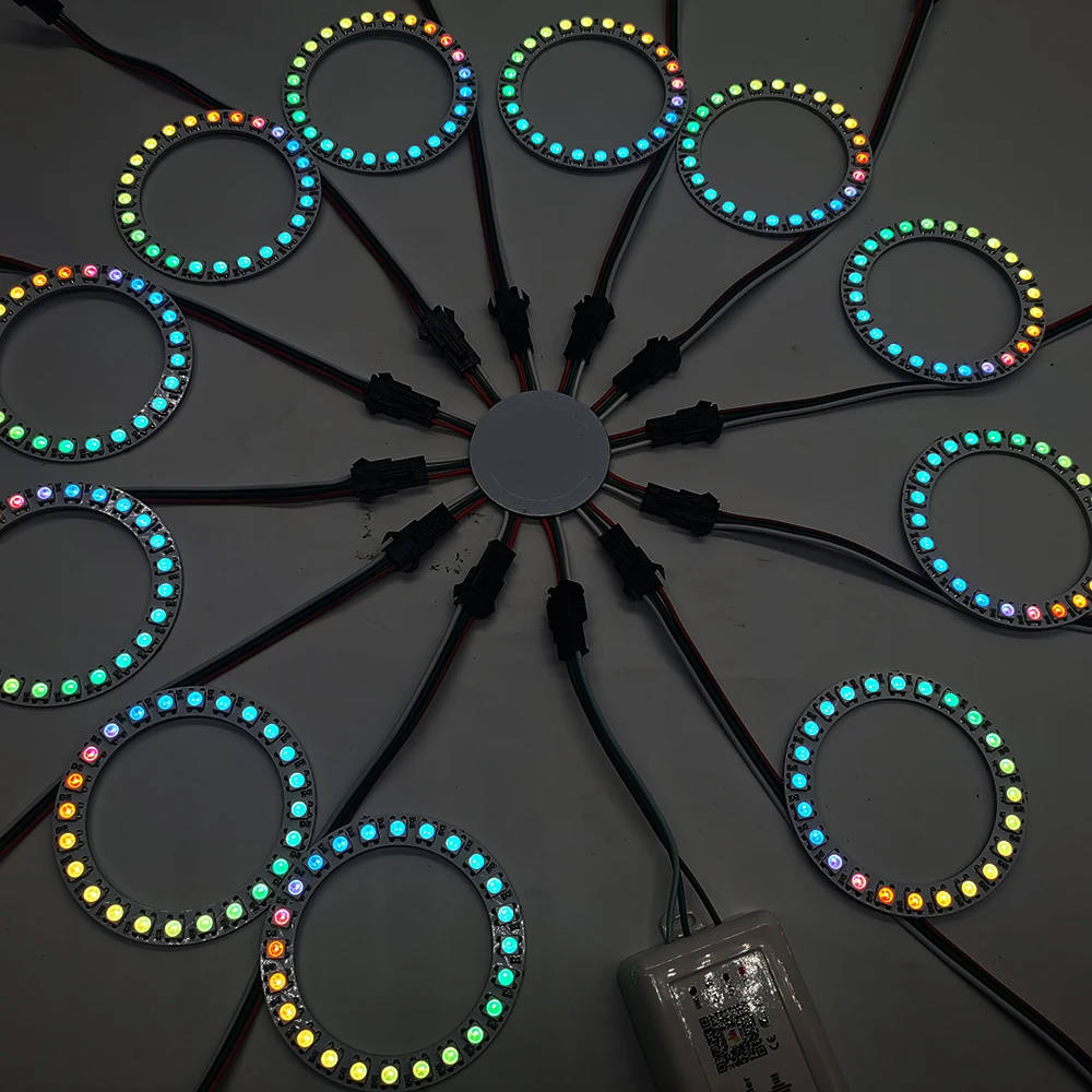 WS2812 WS2811 SK6812 светодиодный модуль огней фейерверка 3-контактная Круглая Панель
