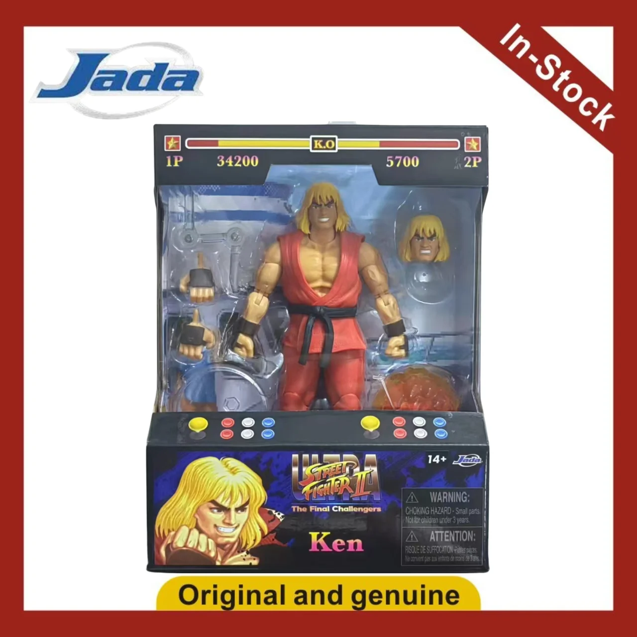 Фото 【UA】1/12 Jada Toys Street Fighter Ken Deluxe Edition Фигурка Модель Игрушка Оригинал №1