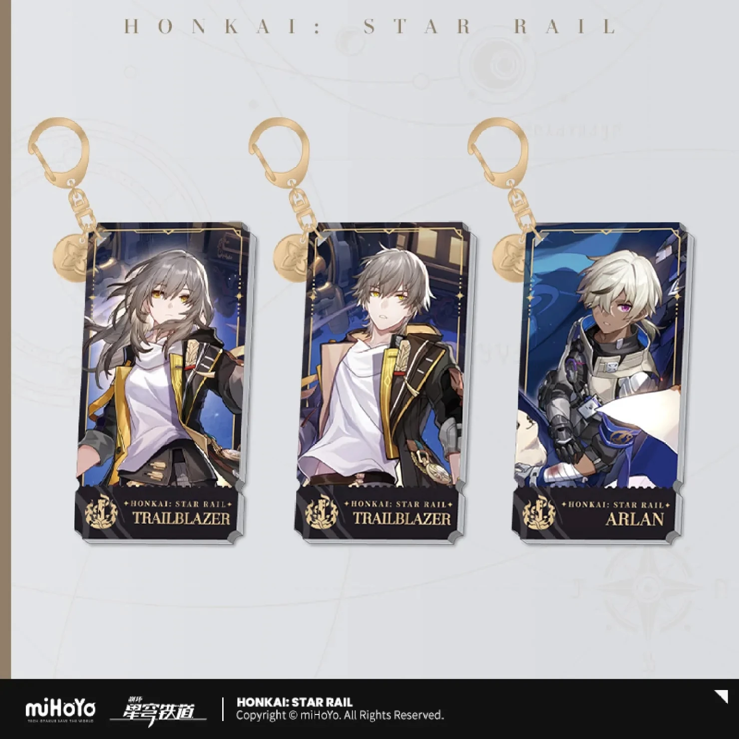

Anime Game Honkai Star Rail Cosplay Metal Accessories March 7th Trailblazer Himeko Acrylic Pendant DAN HENG Keychain Charm Gift