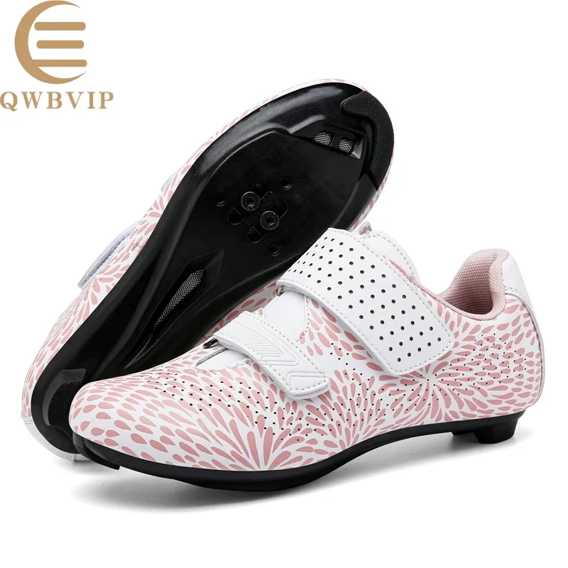 

QWBVIP Ladies Professional Cycling Shoes Mtb SPD Sneakers Ladies Outdoor Mtb self-locking road cycling shoes