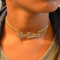 custom nameplate necklace personalized 18k gold plated with heart shaped name necklace for women trendy stainless steel jewelry