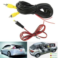 6m rca male reverse camera video cable for car rear view parking universal wire match with multimedia monitor with power cable