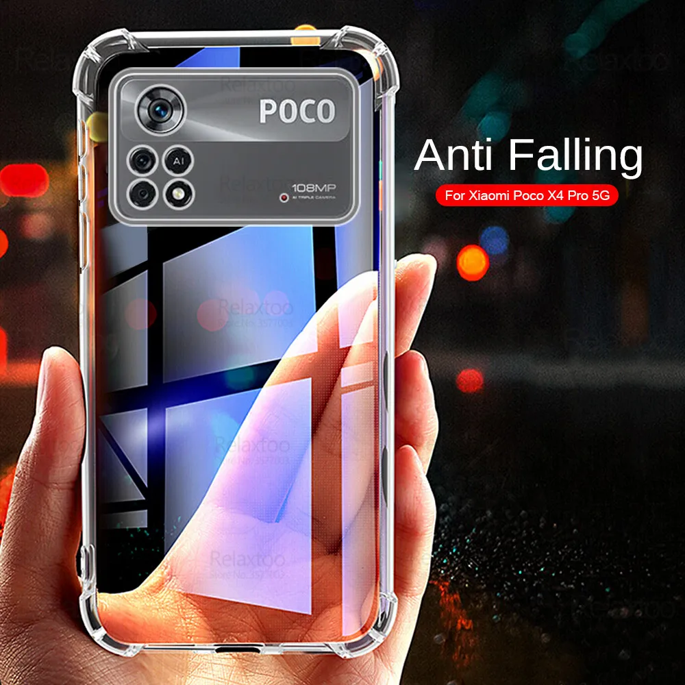 for xiaomi poco x4 pro 5g case transparent protect phone cover mi pocophone pocco pocox4 x4pro x 4 4x pro nfc shockproof fundas free global shipping