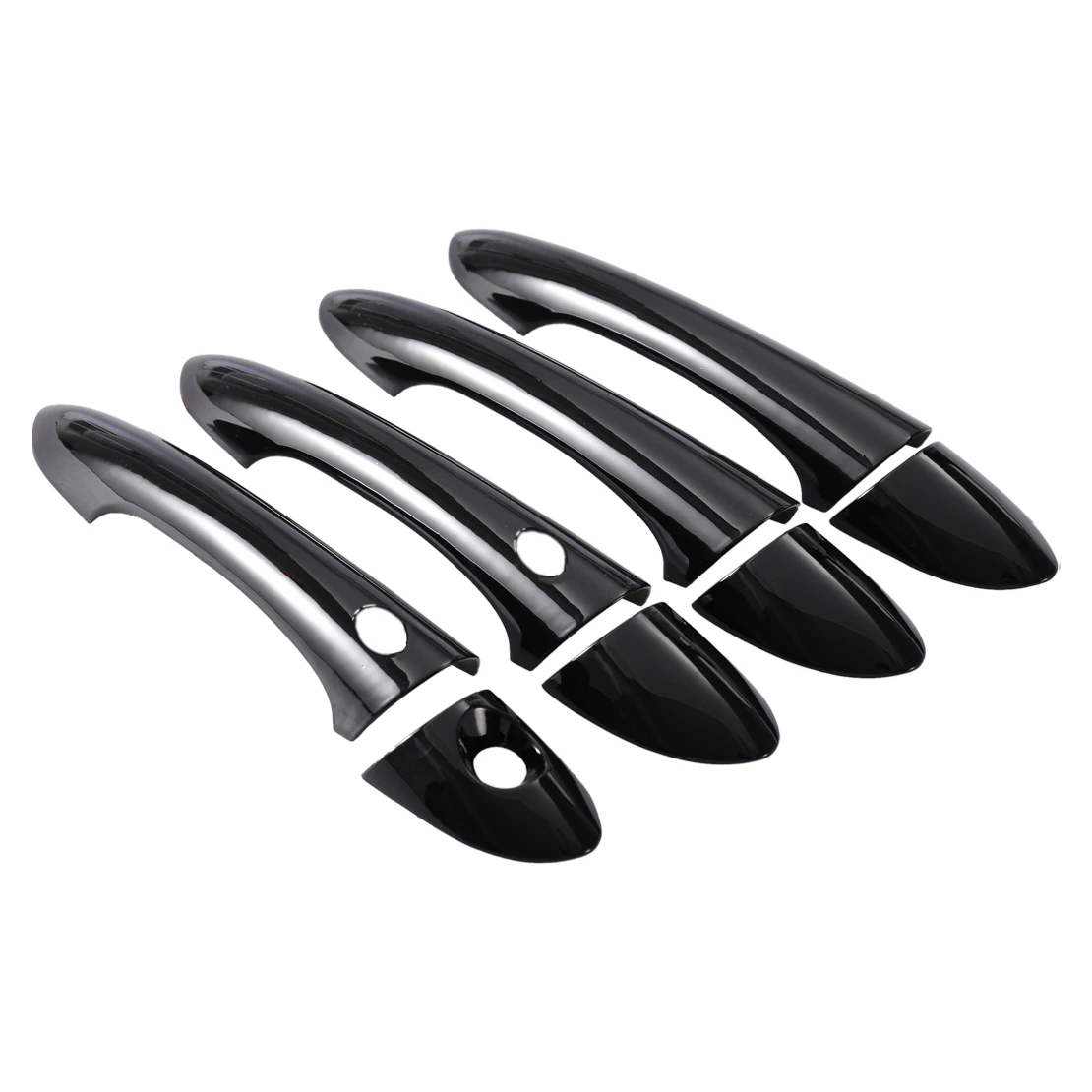 

1 Set Car Exterior Door Handle Covers Trims with Smart Key Hole Fit for Hyundai Sonata 2011 2012 2013 2014 Black ABS