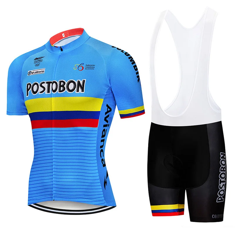 

2021 New Summer 2021 Colombia Cycling Jersey Bib Set MTB Uniform Bicycle Clothing Bike Shorts Suit Ropa Ciclismo Mens Maillot C