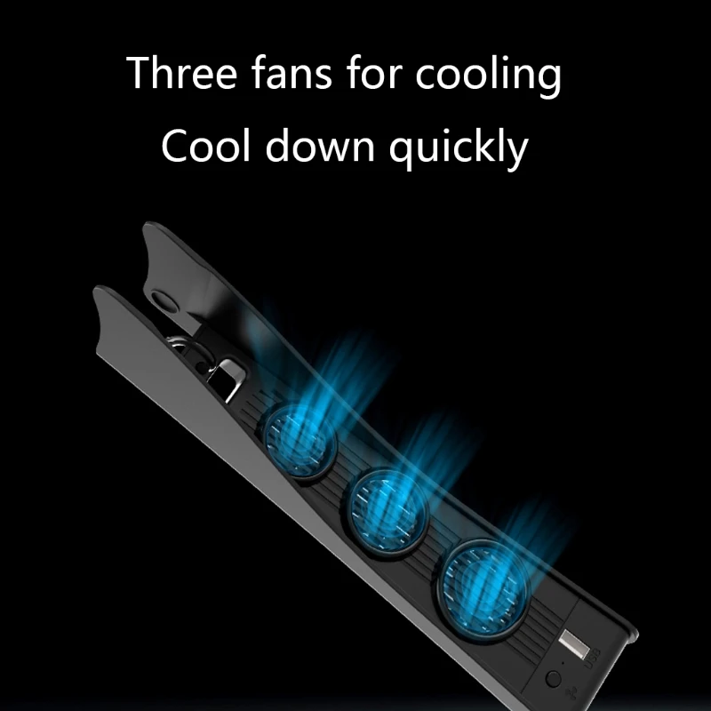 

P9YE Upgraded Vertical Stand with 3 Cooling Fans & for Extra USB Port for