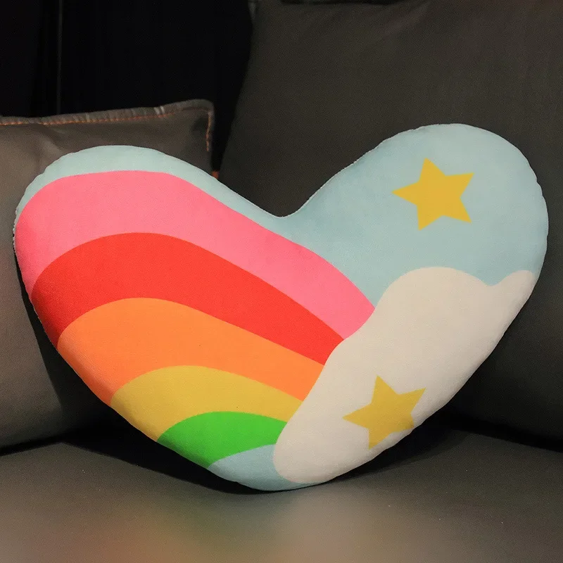 

Instagram High Quality Rainbow Love Pillow Valentine's Day Gift Throw Pillows Chairs Decoration Home Sofa Cushion Stars Love