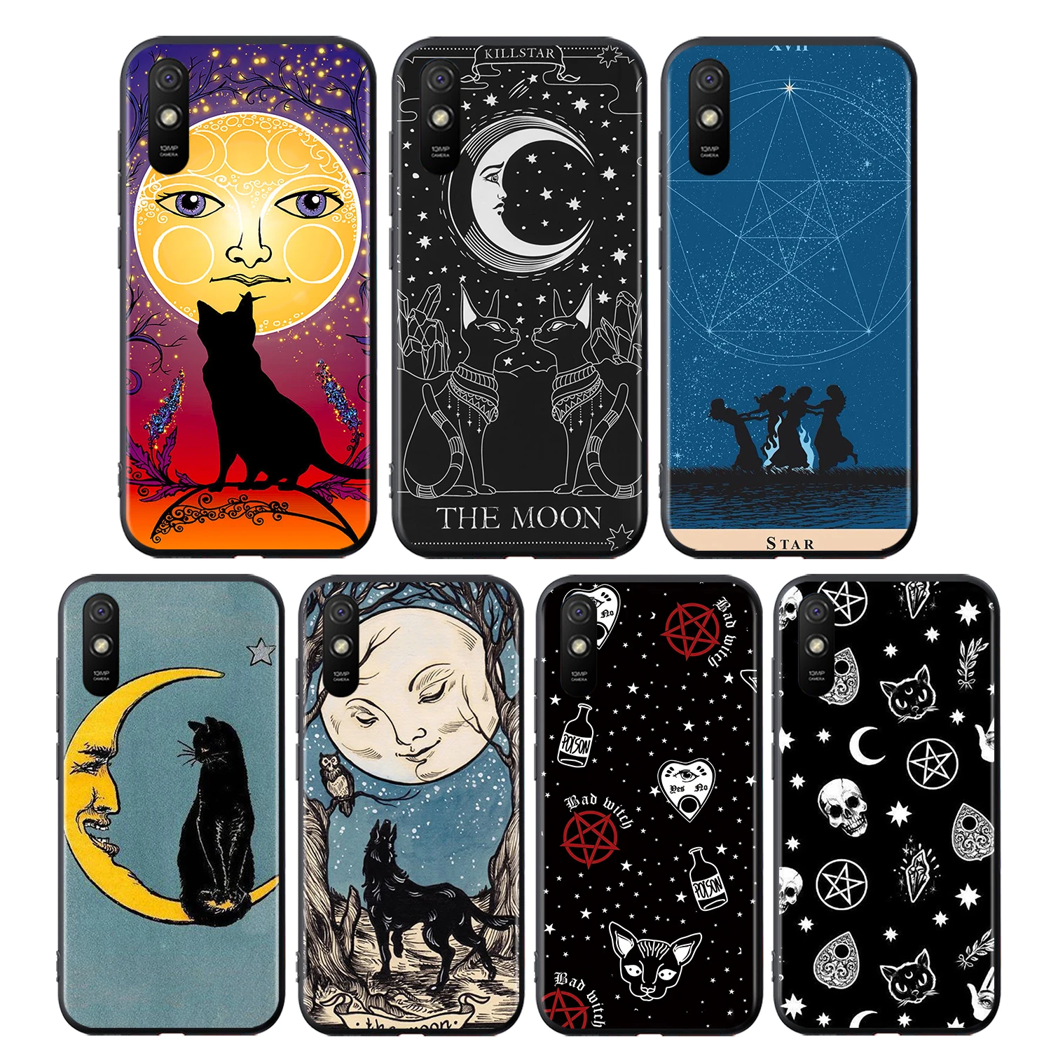 

Witches Moon Tarot Totem Silicone Cover For Xiaomi Redmi 10 9 9T 9C 8 7 6 Pro 9AT 9A 8A 7A 6A S2 GO 5 5A 4X Plus Phone Case