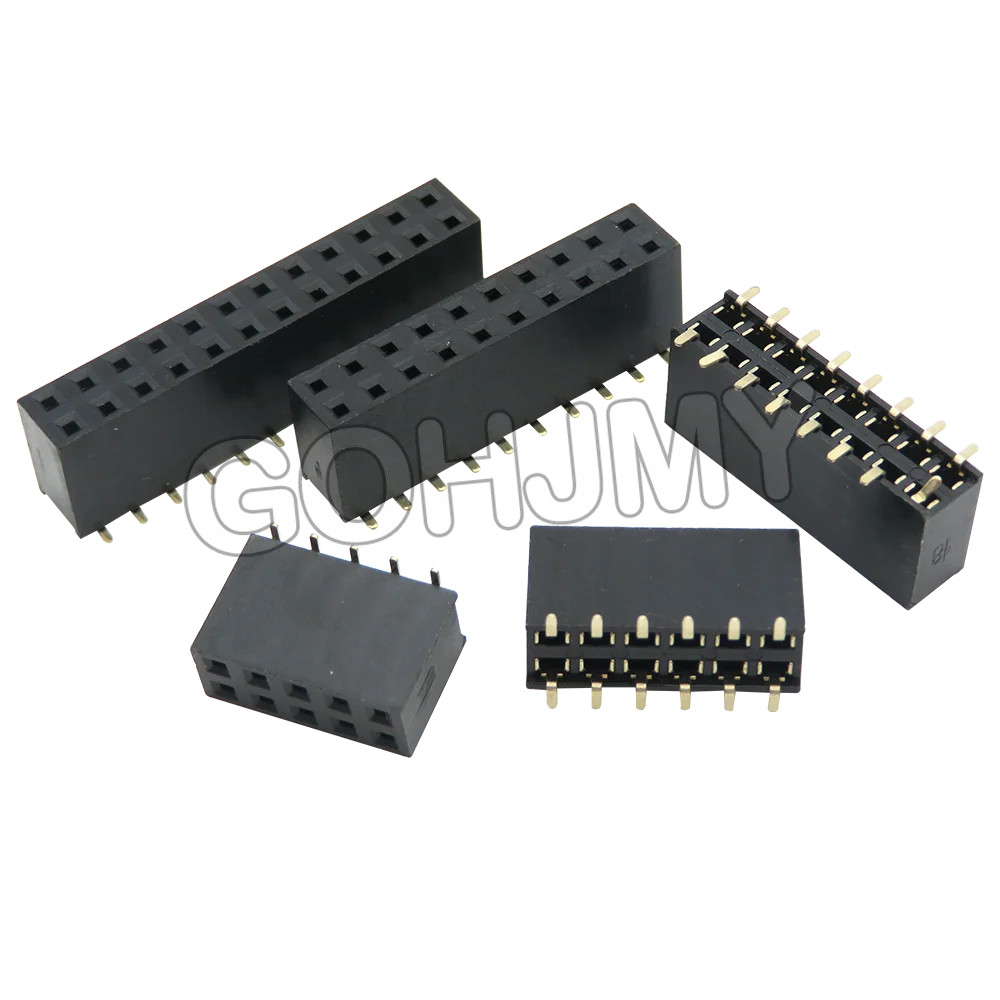 SMT 2 54 мм двухрядная розетка с блокировкой печатной платы штырьковый разъем