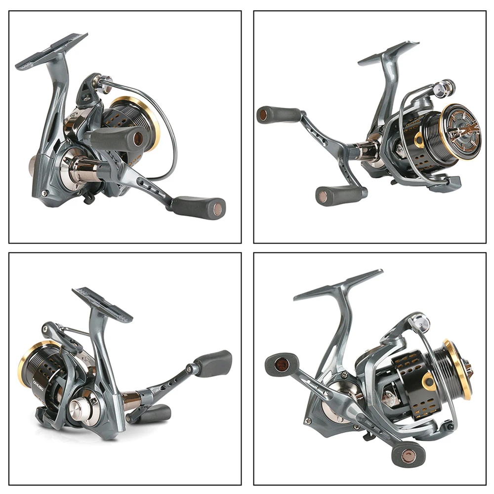Water Resistance Fishing Spinning Reel 2000 3000 5.2:1 Max Drag Power Double Handle Line Spool Bass Pike for Saltwater |