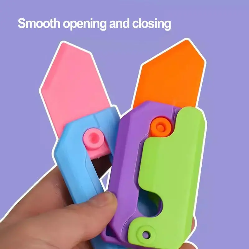 

3D печать Gravity Knifee 2 в 1 фотоножи для детей разложение Push Card маленькая игрушка ручной захват рождественские подарки