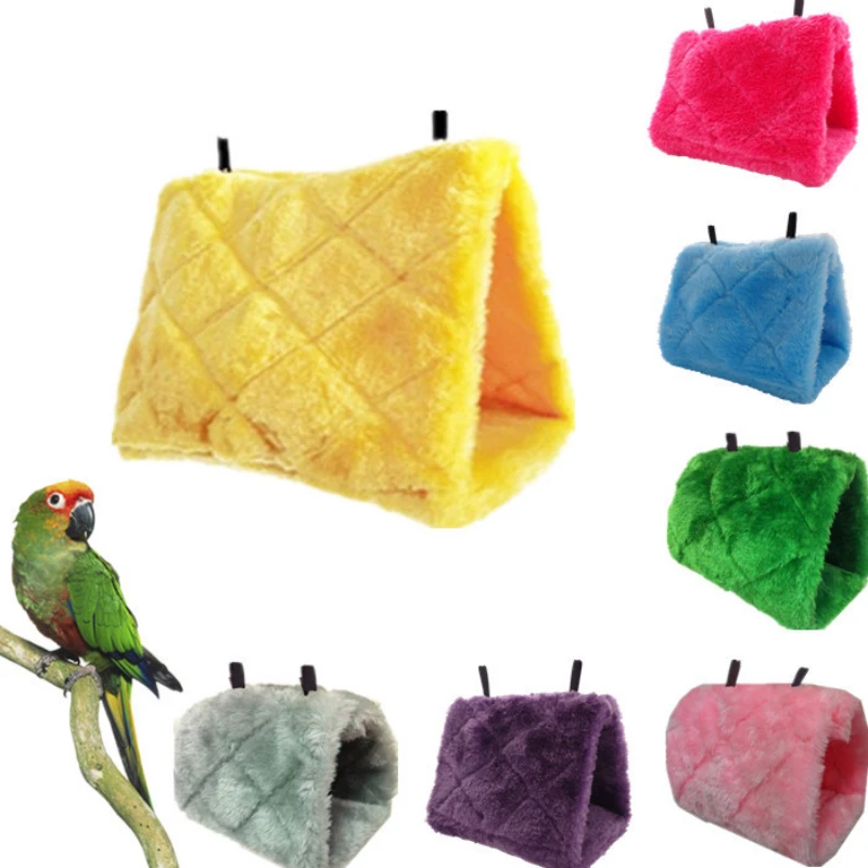 

Pet Parrot Hammock Bird Hanging Bed House Plush Winter Warm Cage Nest Tent for Bird Parakeet Budgie Soft Hut Bed Hanging Cave
