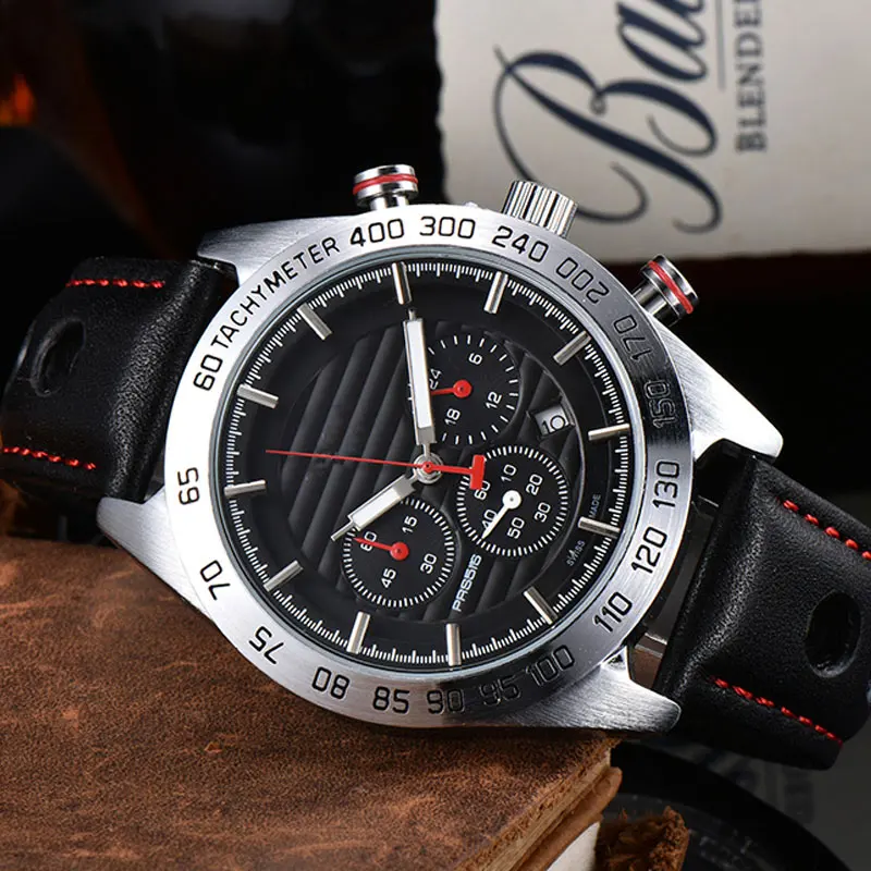 

Men's Business Quartz Watch Luxury Brand Fashion Chronograph Watch Top Steel Band Three Lap Six Hand Quartz Sports Men's Watch