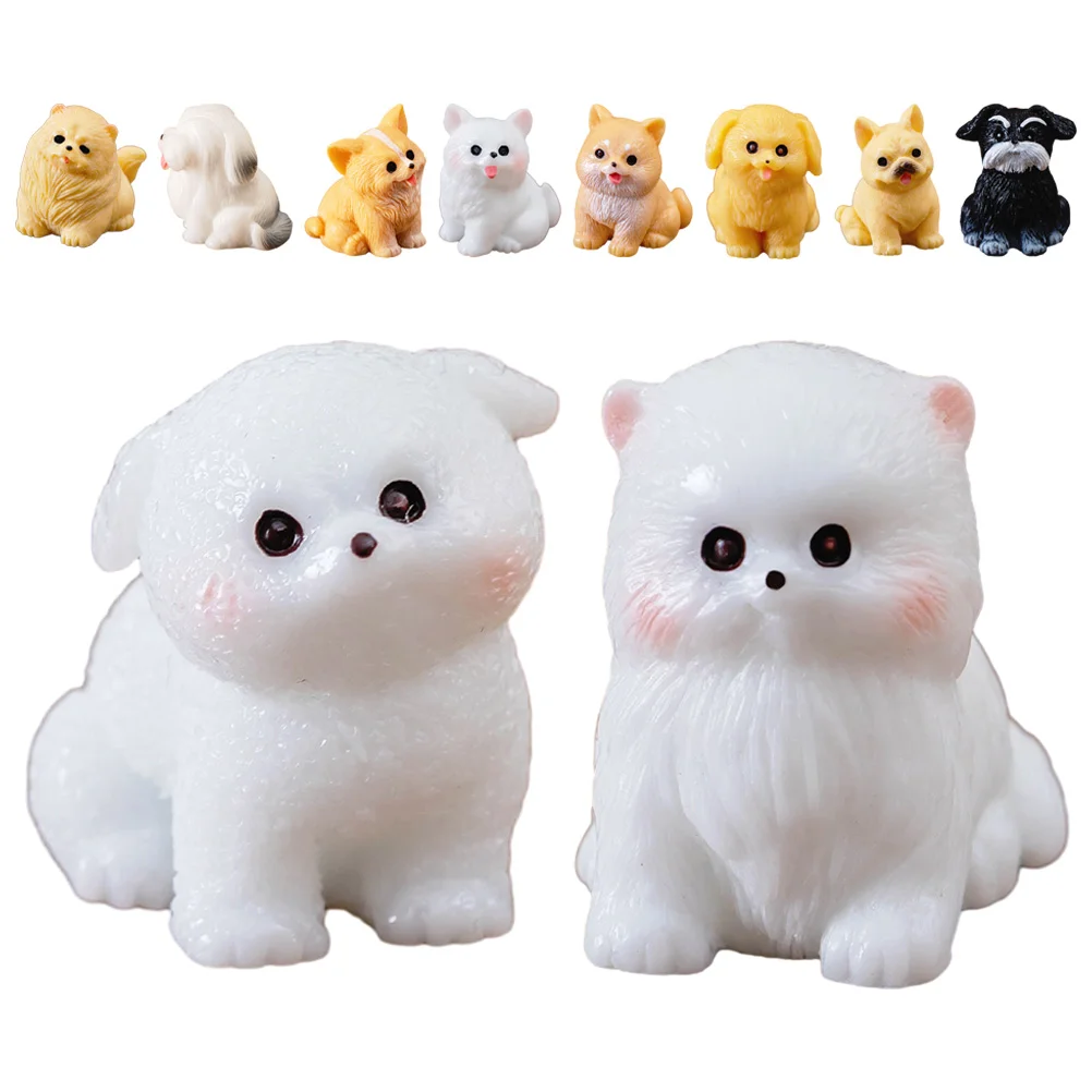 

Miniature Dog Figurines Micro Landscape Puppy Stuffed Animals Bulk Tiny Figures