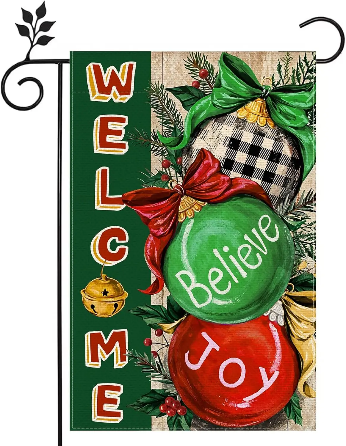 Добро пожаловать Рождественский колокольчик Рождественская елка Лук Садовый