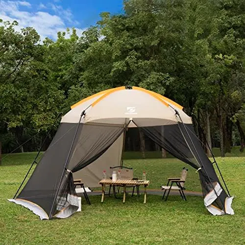 

House 13.5x13 Ft Mosquito Tent UPF 50+ Canopy Shelter Shade Easy Setup & Waterproof with Sidewall for Patios Outdoor Camping Sun