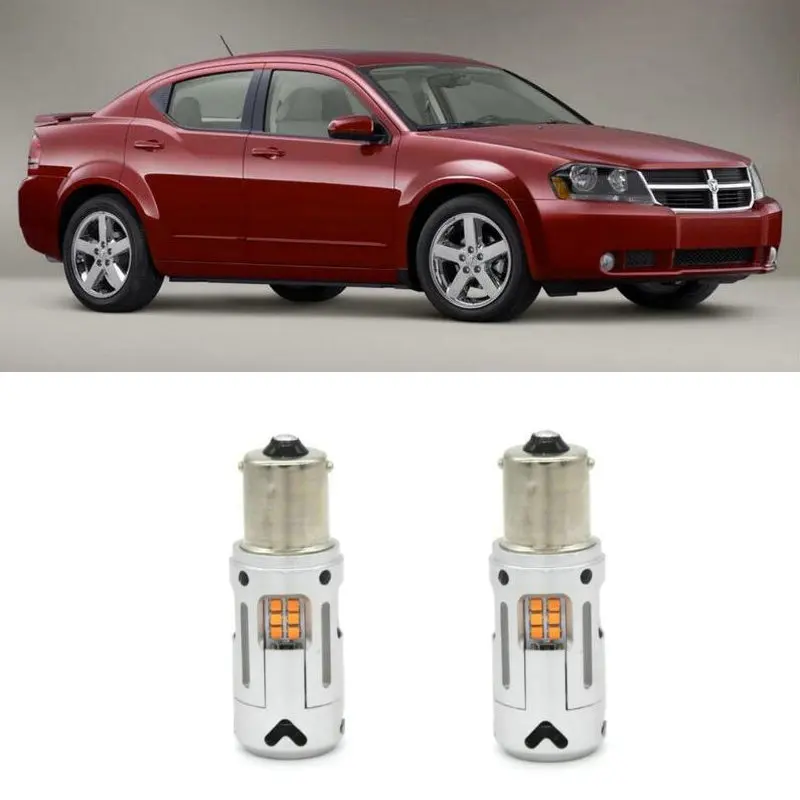 

For DODGE Avenger 2007.6 - 2014.12 Front Rear Turn Signal auto Led light bulbs Car Lights Error Free canbus 100% 2pc